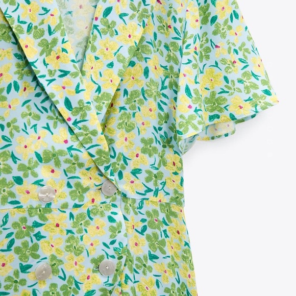 Zara floral print jumpsuit / dress - Picture 2 of 5